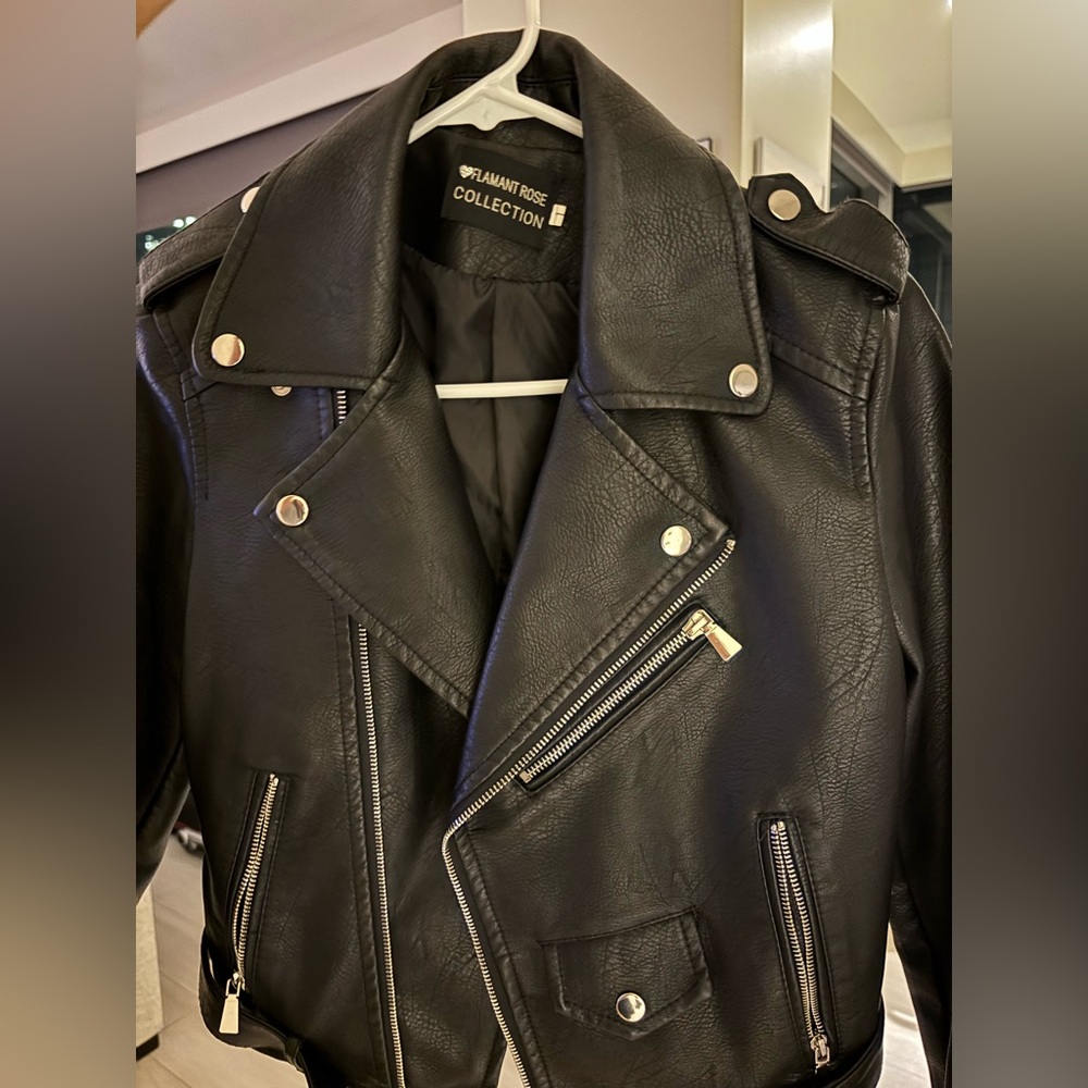 Faux leather jacket